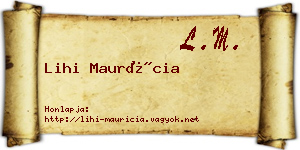 Lihi Maurícia névjegykártya